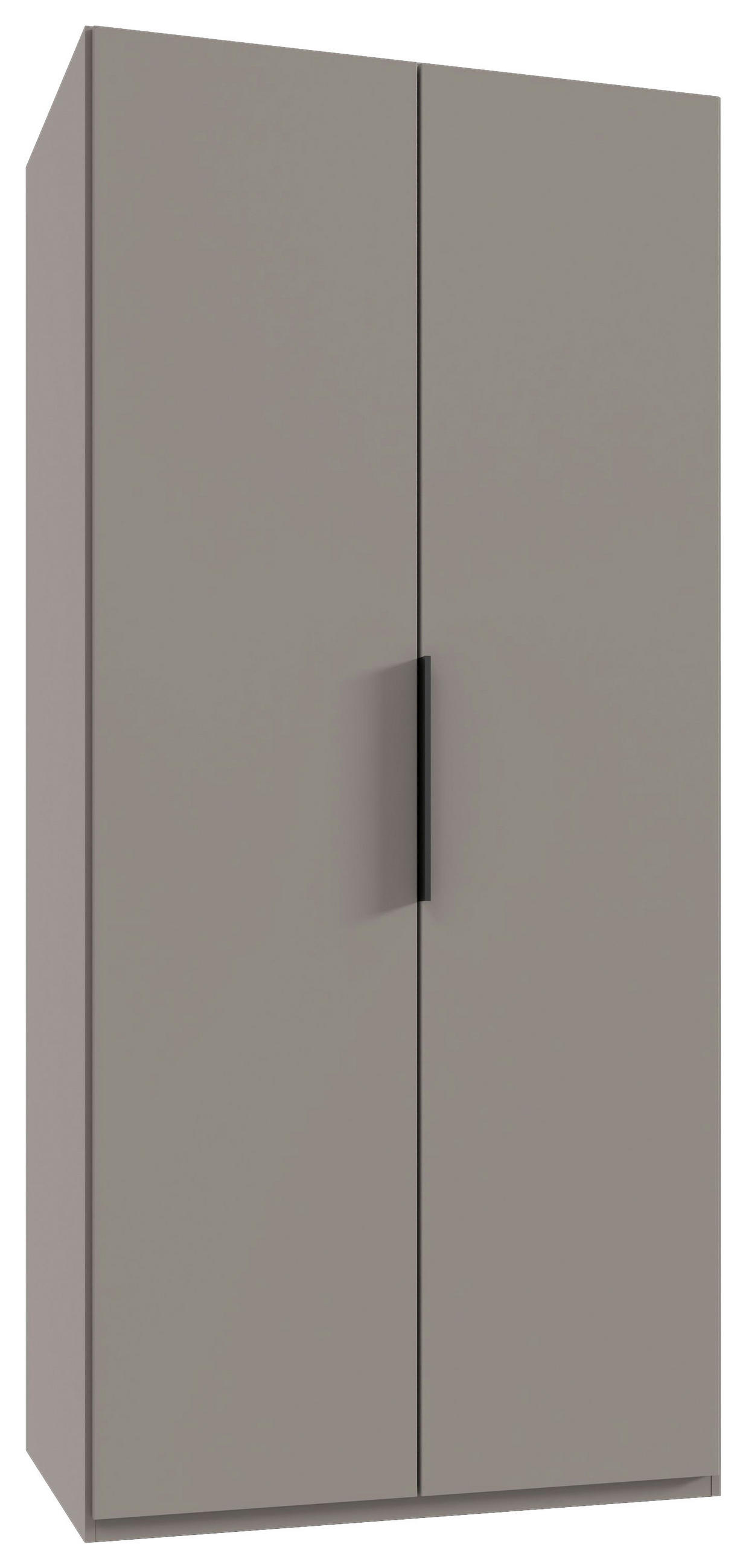 ORMAR SA KLASIČNIM VRATIMA sahara  100/216/58 cm  - sahara/crna, Moderno, metal/pločasti materijal (100/216/58cm) - MID.YOU