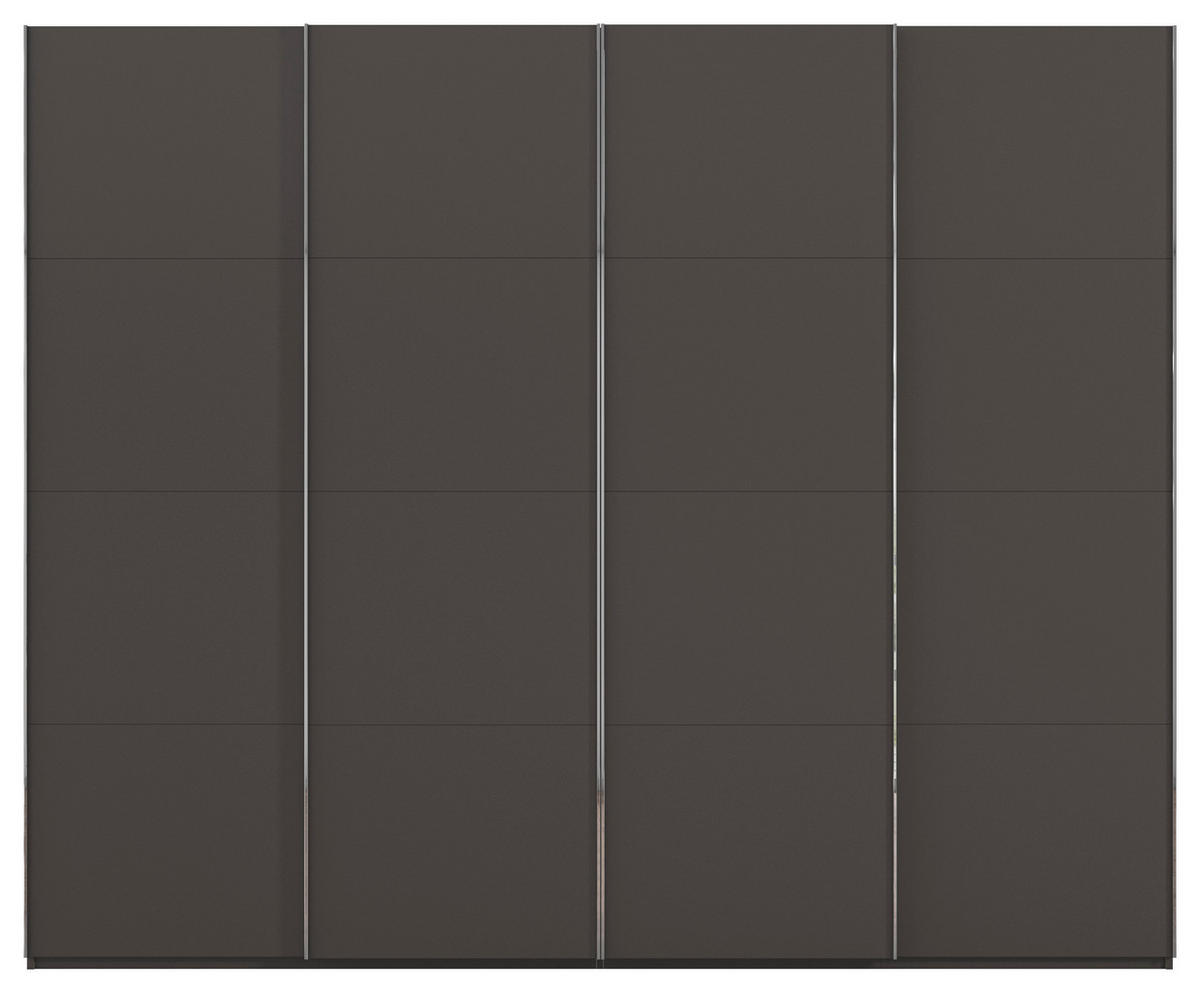 SCHWEBETÜRENSCHRANK 271/235/68 cm 4-türig Graphitfarben  - Chromfarben/Graphitfarben, Design, Holzwerkstoff/Metall (271/235/68cm) - Novel