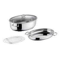 BRÄTER Bräter 8,4 + 4,0 L  - Schwarz, Basics, Metall (29/18/42cm) - Berndes