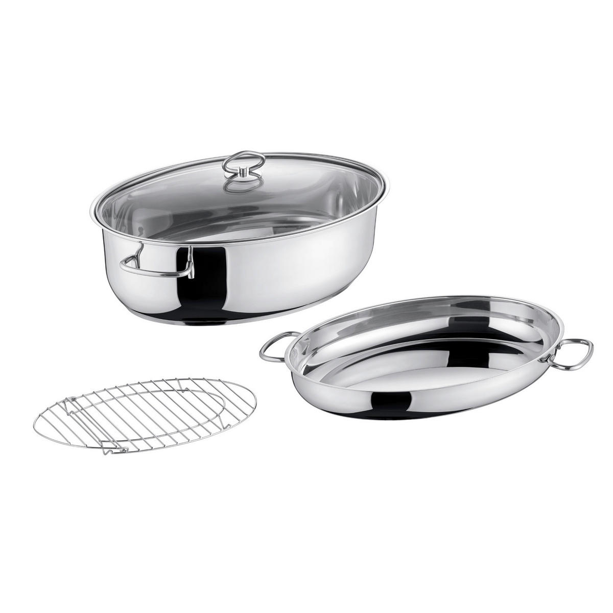 BRÄTER Bräter 8,4 + 4,0 L  - Schwarz, Basics, Metall (29/18/42cm) - Berndes