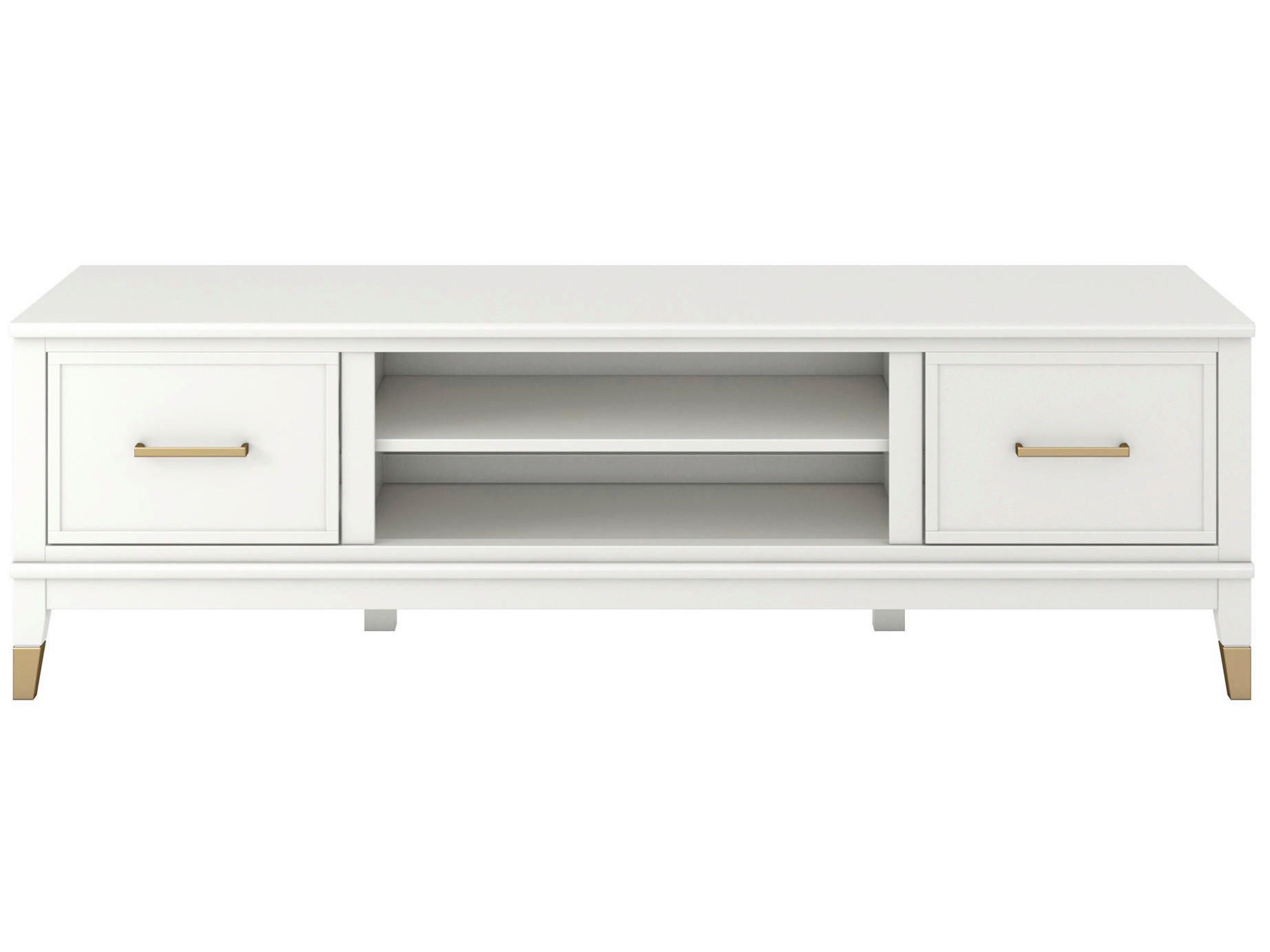 LOWBOARD Westerleigh  in 152/47/50 cm  - Messingfarben/Weiß, Design, Holzwerkstoff/Metall (152/47/50cm) - MID.YOU