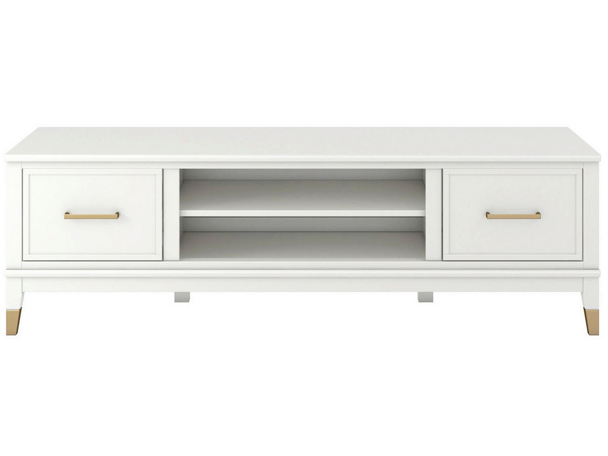 LOWBOARD Westerleigh  in 152/47/50 cm  - Messingfarben/Weiß, Design, Holzwerkstoff/Metall (152/47/50cm) - MID.YOU