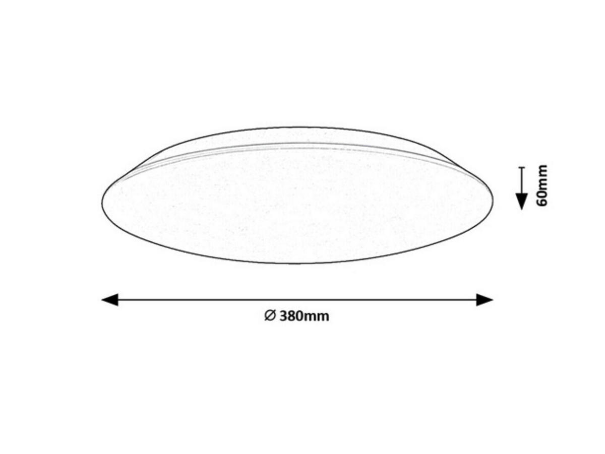 STROPNA LED-SVETILKA  Rorik //4000 K/230 V/ - Basics, umetna masa (38/6cm)