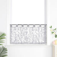 SCHEIBENGARDINE   120/45 cm   - Hellgrau, Basics, Textil (120/45cm)