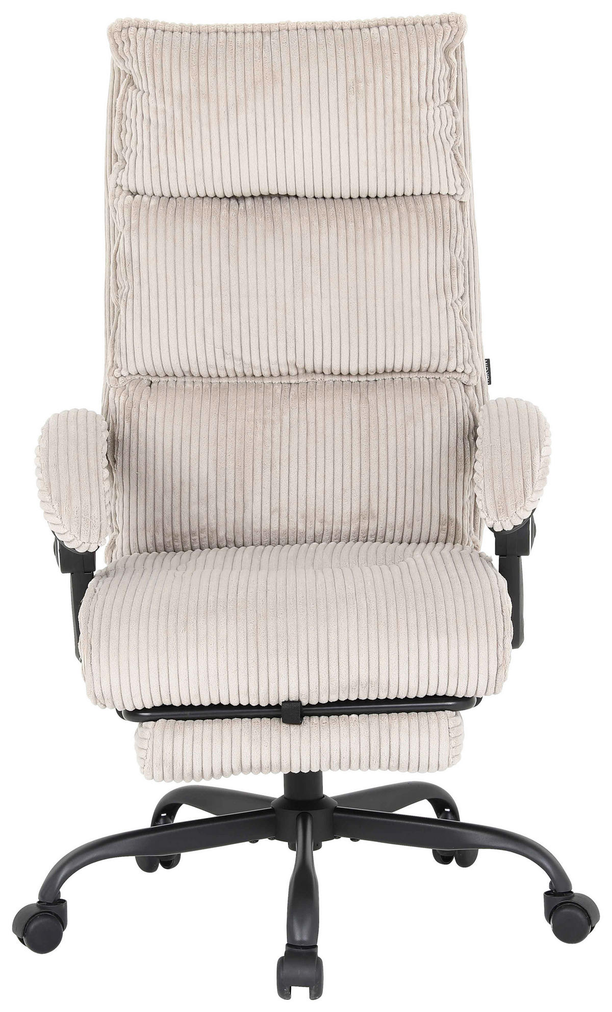 DREHSTUHL Cord Beige  - Beige/Schwarz, MODERN, Holz/Kunststoff (65/116/124/65cm) - MID.YOU