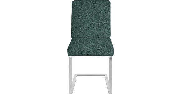 SCHWINGSTUHL in Stahl Chenille - Chromfarben/Grün, Design, Textil/Metall (46/92/60cm) - Dieter Knoll