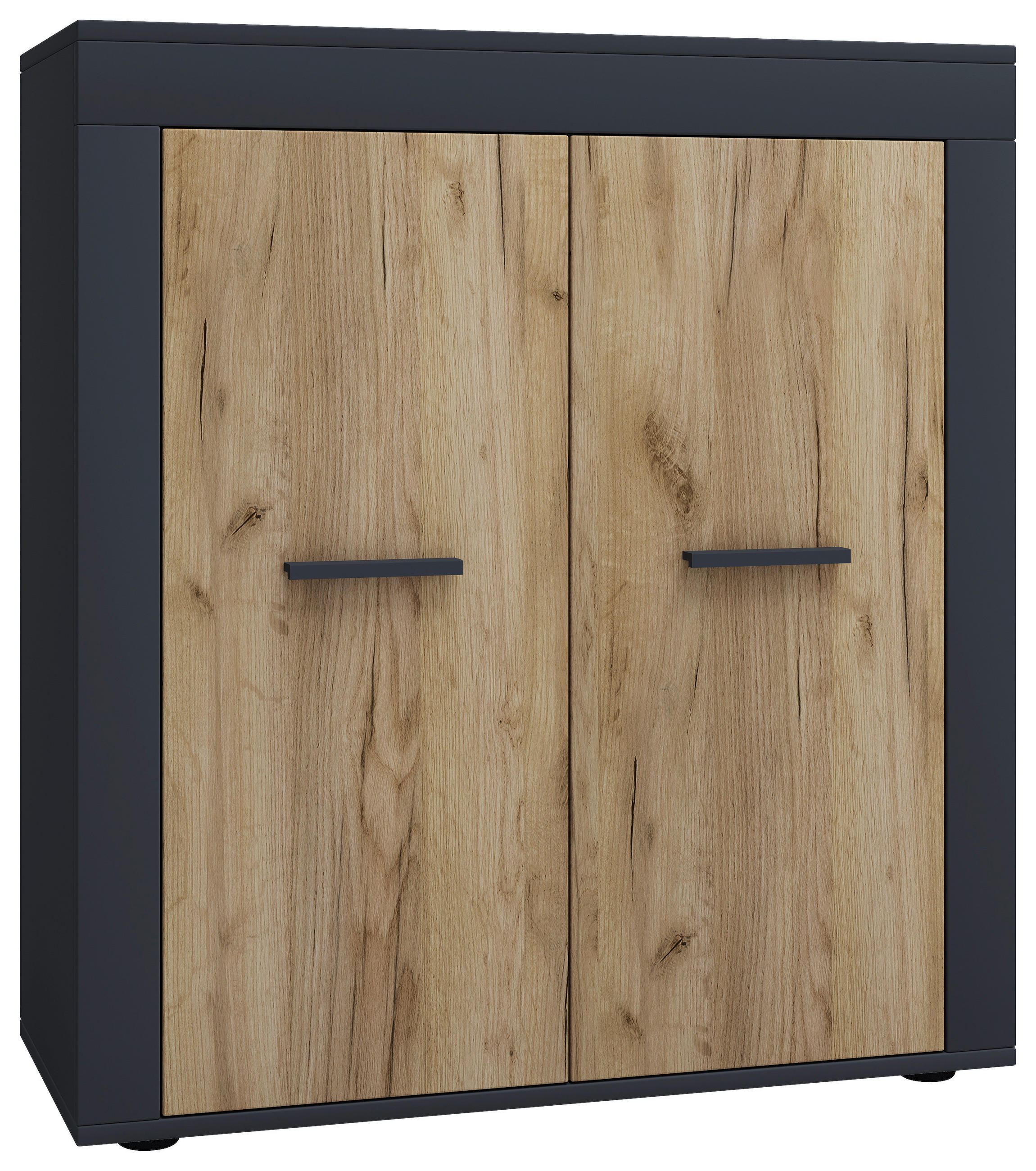 KOMMODE Usilo  in 80/89/35 cm  - Honigeiche/Anthrazit, Design, Holzwerkstoff/Kunststoff (80/89/35cm) - MID.YOU