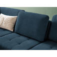 ECKSOFA in Struktur Blau  - Blau/Schwarz, Natur, Textil/Metall (233/288cm) - Valnatura