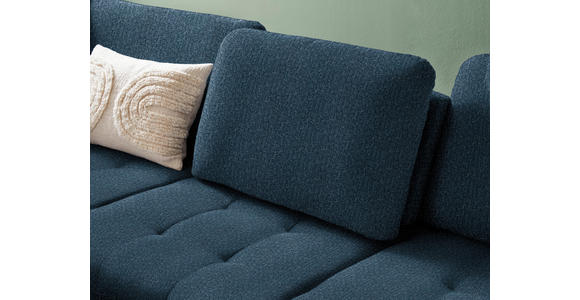 ECKSOFA in Struktur Blau  - Blau/Schwarz, Natur, Textil/Metall (233/288cm) - Valnatura