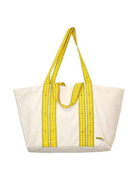 TORBA ZA KUPOVINU žuta, bež - bež/žuta, Basics, tekstil (45/35cm)