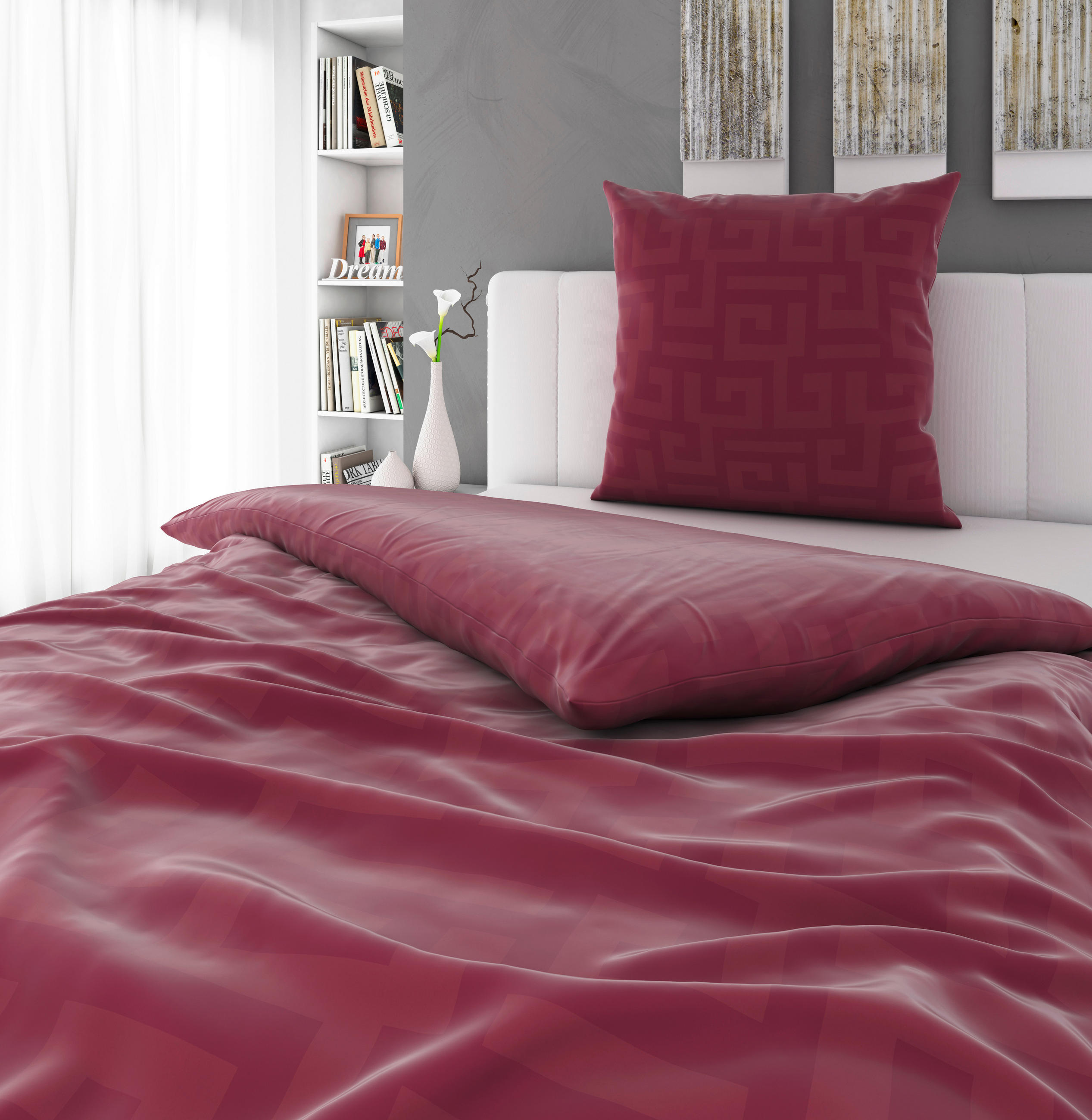 KISSENHÜLLEN-SET Mila 40/80 cm  - Lila, Basics, Textil (40/80cm) - Bio:Vio