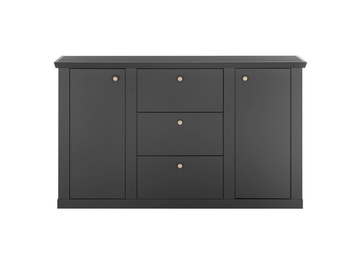 SIDEBOARD  158/92/42 cm  - Eichefarben/Messingfarben, Design, Holzwerkstoff/Metall (158/92/42cm) - MID.YOU