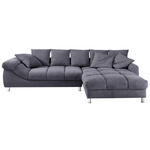 ECKSOFA in Webstoff Dunkelgrau  337/228 cm  - Dunkelgrau, Design, Textil/Metall (337/228cm) - Carryhome