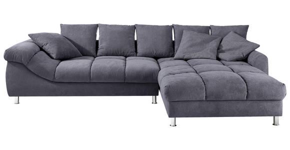 ECKSOFA  in Webstoff Dunkelgrau  337/228 cm  - Dunkelgrau, Design, Textil/Metall (337/228cm) - Carryhome