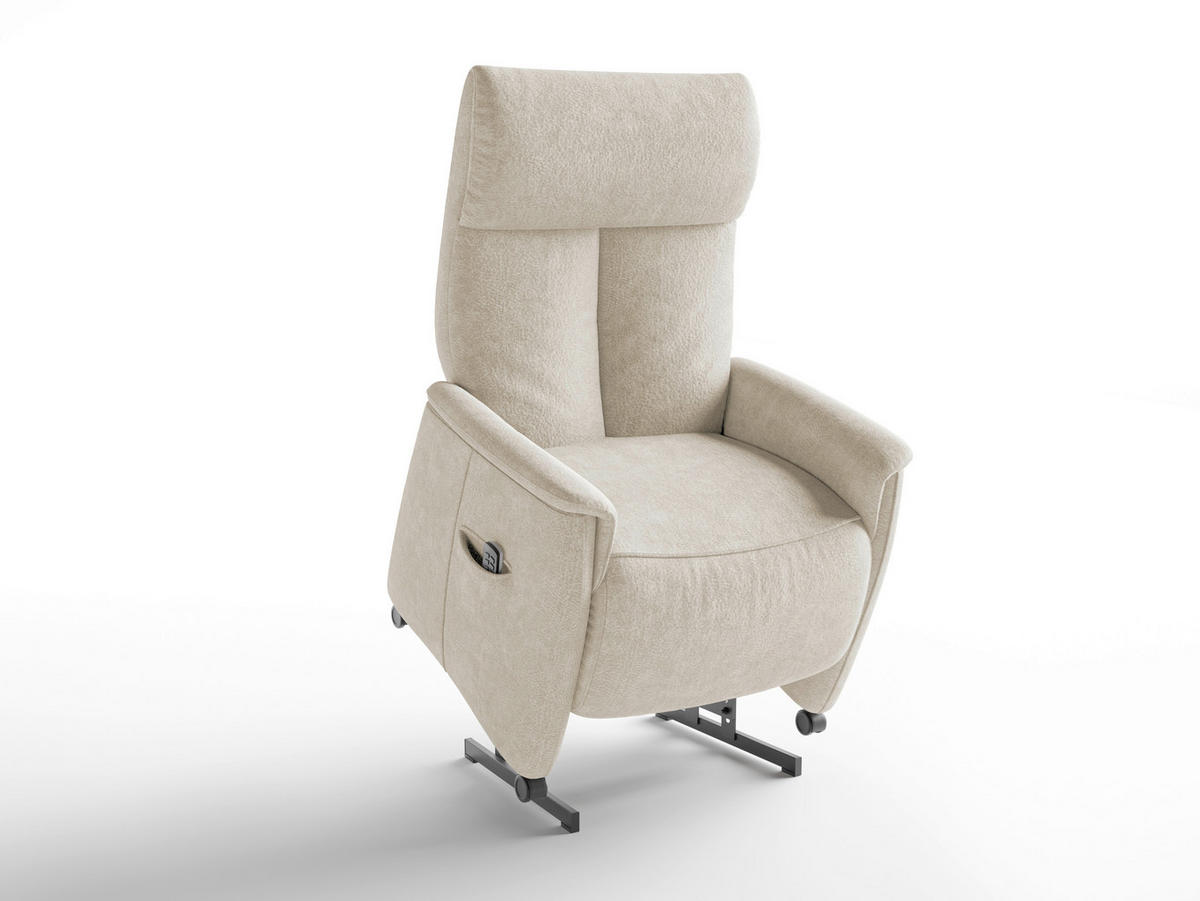 RELAXSESSEL in Textil Silberfarben  - Silberfarben/Schwarz, Basics, Kunststoff/Textil (76/110/84cm) - Sit & More