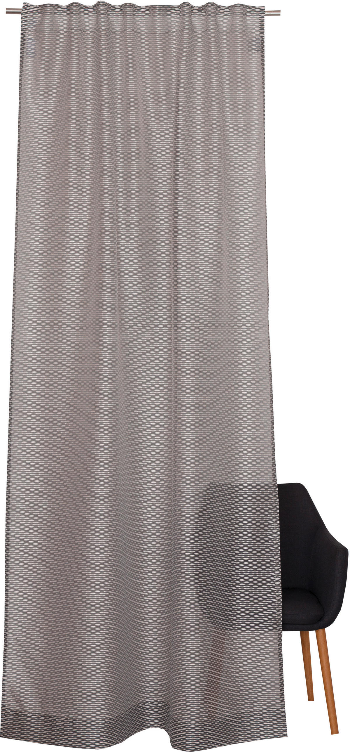 VORHANGSCHAL transparent  - Grau, Basics, Textil (130/250cm) - Schöner Wohnen