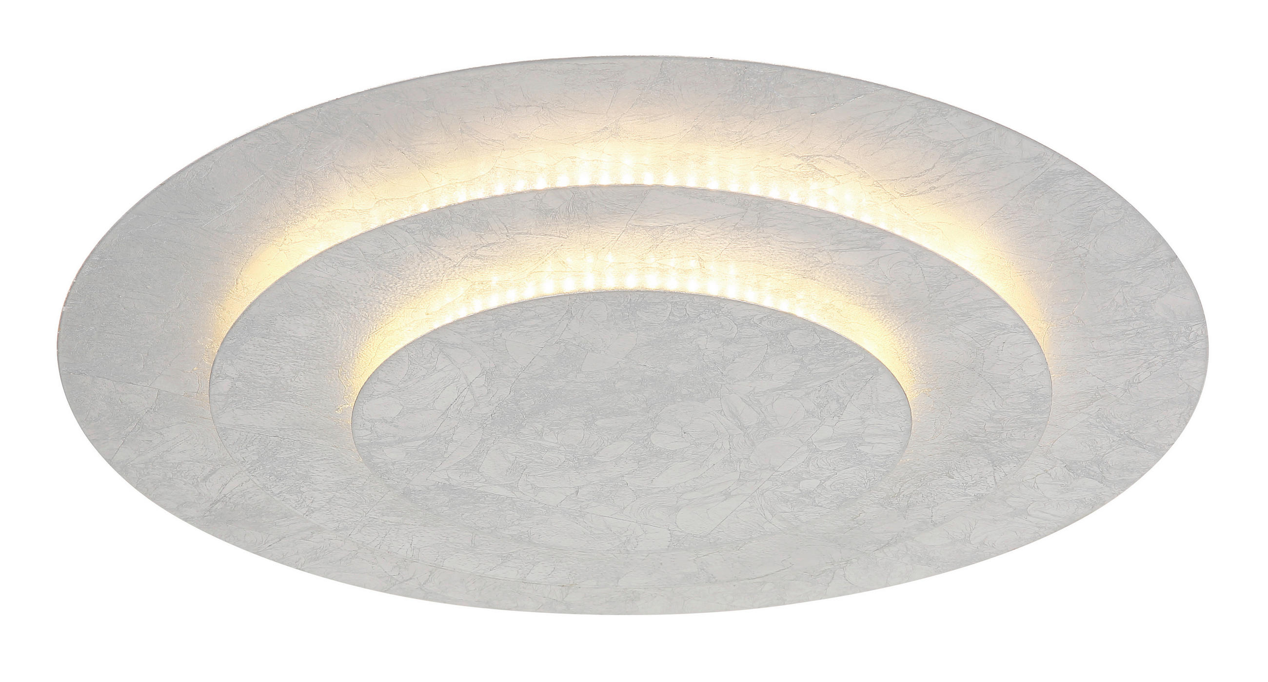 LED-DECKENLEUCHTE 49/7,5 cm   - Silberfarben, Design, Metall (49/7,5cm) - Globo