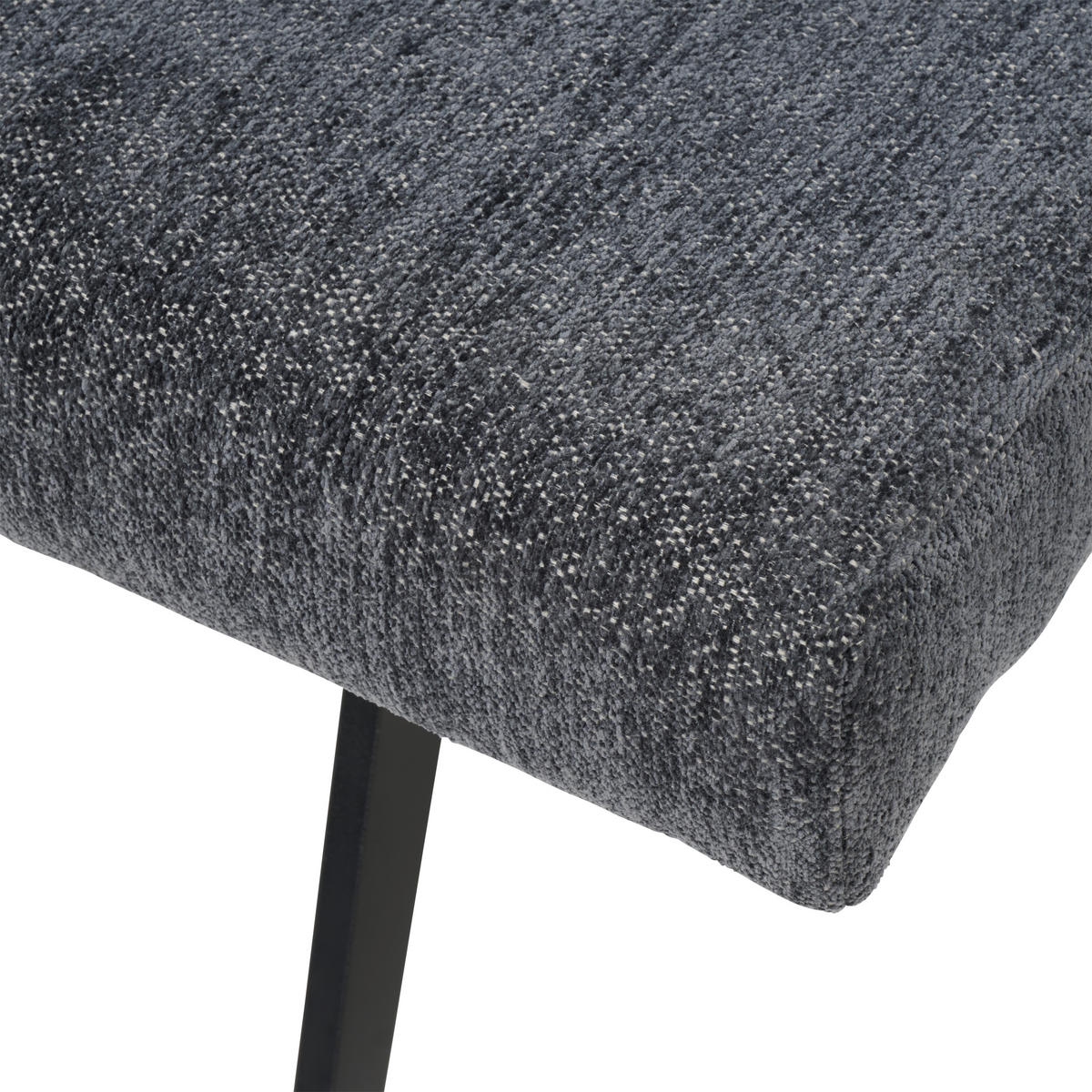 SITZBANK Metall, Textil Dunkelgrau  - Dunkelgrau/Schwarz, Konventionell, Textil/Metall (140/49/47cm) - MID.YOU