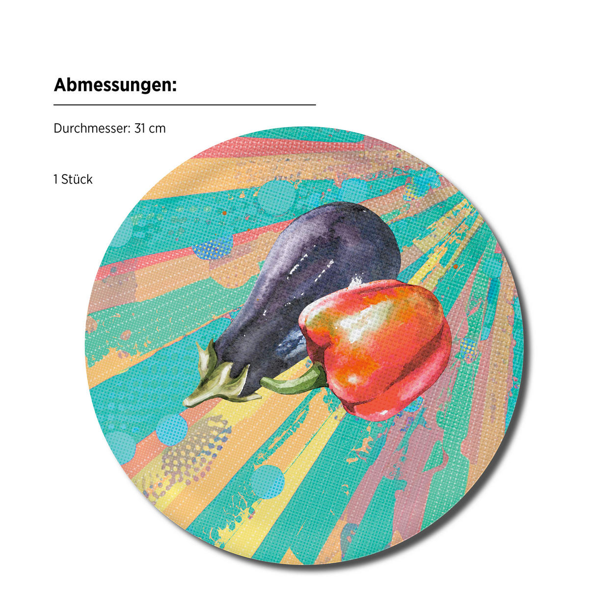 PIZZATELLER Porzellan 4-teilig POP  - Blau/Rot, Basics, Keramik (31/2cm) - Mäser