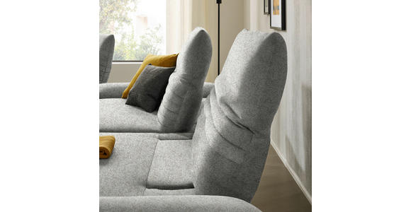 ECKSOFA  in Bouclé Grau  280/170-195 cm  - Schwarz/Grau, Design, Textil/Metall (280/170-195cm) - Dieter Knoll