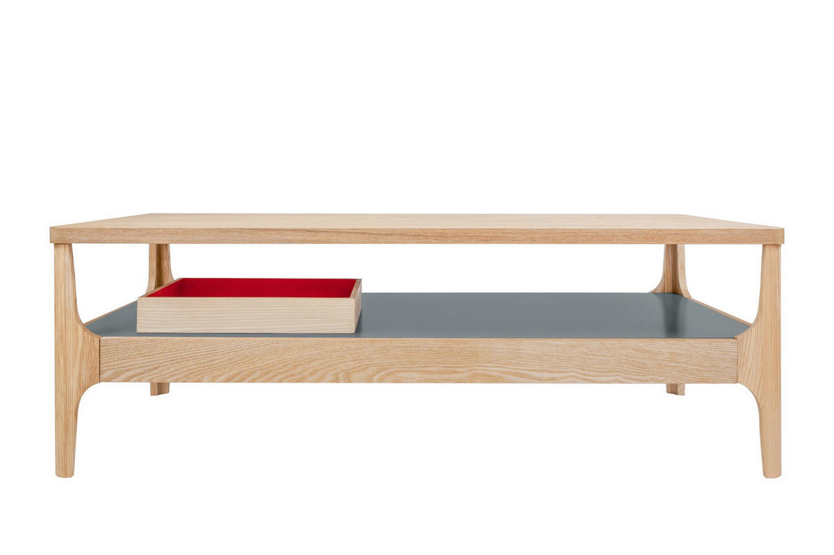 BEISTELLTISCH in Holz 120 cm/40 cm/60 cm cm  - Eschefarben/Grau, Design, Holz (120 cm/40 cm/60 cmcm) - Kayoom