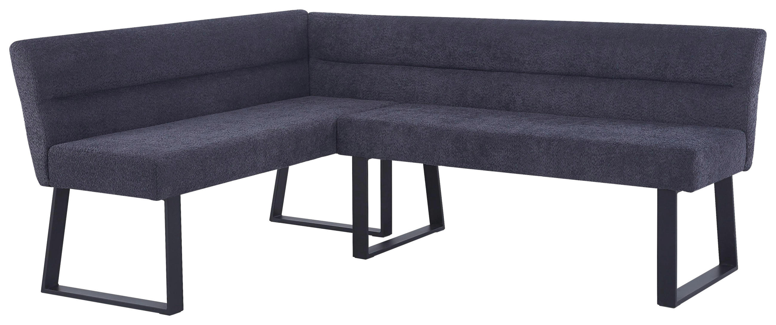 ECKBANK  in Dunkelgrau  - Dunkelgrau/Schwarz, KONVENTIONELL, Textil/Metall (190/150/83/61cm) - MID.YOU