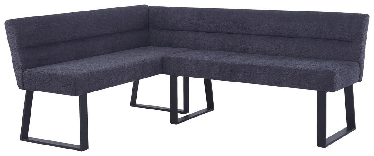 ECKBANK  in Dunkelgrau  - Dunkelgrau/Schwarz, KONVENTIONELL, Textil/Metall (190/150/83/61cm) - MID.YOU
