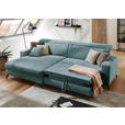 ECKSOFA inkl. Funktion Pastellblau Cord  - Pastellblau/Schwarz, KONVENTIONELL, Textil/Metall (178/290cm) - Cantus