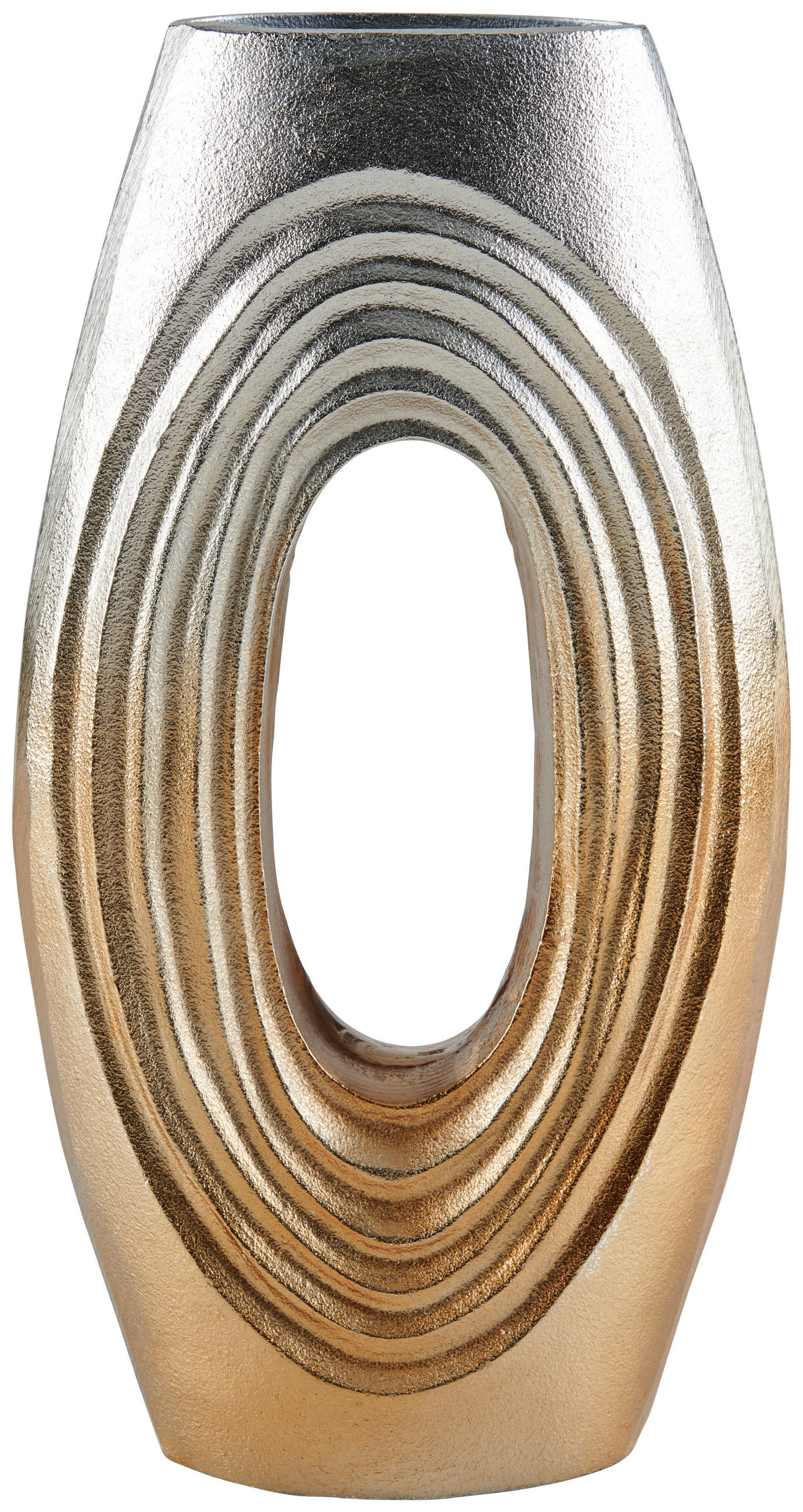 VÁZA 38 cm  - arany/nikkel, Design, fém (21/38/8,5cm) - Ambia Home