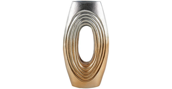 VASE 38 cm  - Goldfarben/Nickelfarben, Design, Metall (21/38/8,5cm) - Ambia Home