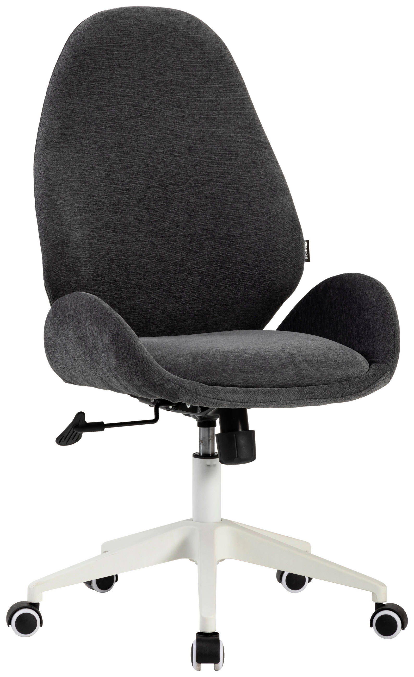 DREHSTUHL Webstoff Anthrazit  - Weiss/Anthrazit, Modern, Kunststoff/Textil (56/105-115/57cm) - Carryhome