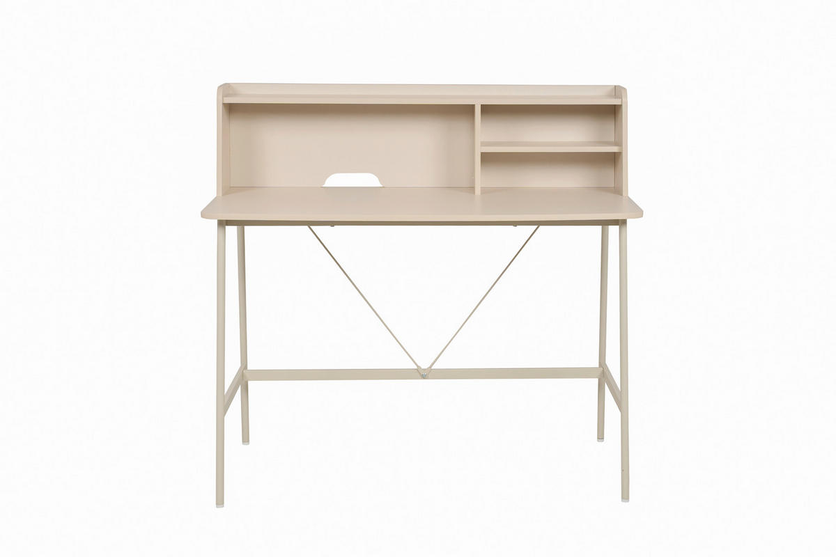 SCHREIBTISCH 115/55/106 cm  in Beige  - Beige, MODERN, Holzwerkstoff/Metall (115/55/106cm) - MID.YOU
