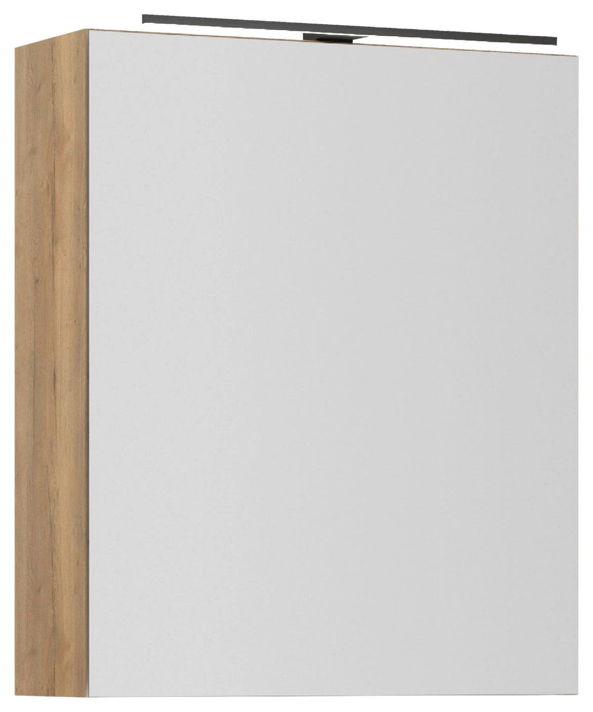 SPIEGELSCHRANK 60/72/21 cm  - Eichefarben/Alufarben, MODERN, Glas/Holzwerkstoff (60/72/21cm) - Nobilia