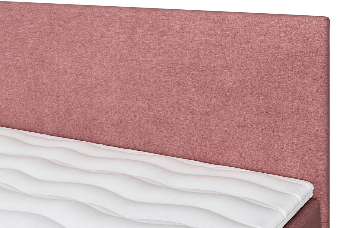 BOXBETT 160/200 cm  in Rosa  - Schwarz/Rosa, Modern, Holzwerkstoff/Textil (160/200cm) - MID.YOU