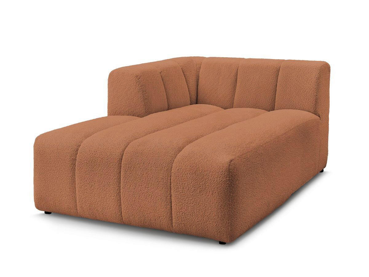 SOFAELEMENT ANNECY Bouclé Orange  - Schwarz/Orange, MODERN, Kunststoff/Textil (120/72/170cm)