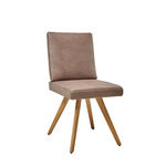 STUHL Mikrofaser Eichefarben, Hellbraun Asteiche massiv, Schichtholz  - Hellbraun/Eichefarben, Design, Holz/Textil (46/94/58cm) - Dieter Knoll
