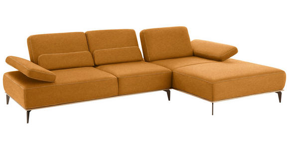 WOHNLANDSCHAFT in Textil Hellbraun - Hellbraun/Beige, Natur, Textil/Metall (298/178cm) - Valnatura