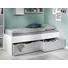 STAURAUMBETT 100/200 cm - Weiß/Grau, Design (100/200cm) - Welnova