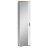 GARDEROBENSCHRANK Jakob  in 49/196/30 cm  - Silberfarben/Weiß, MODERN, Holzwerkstoff/Kunststoff (49/196/30cm) - MID.YOU