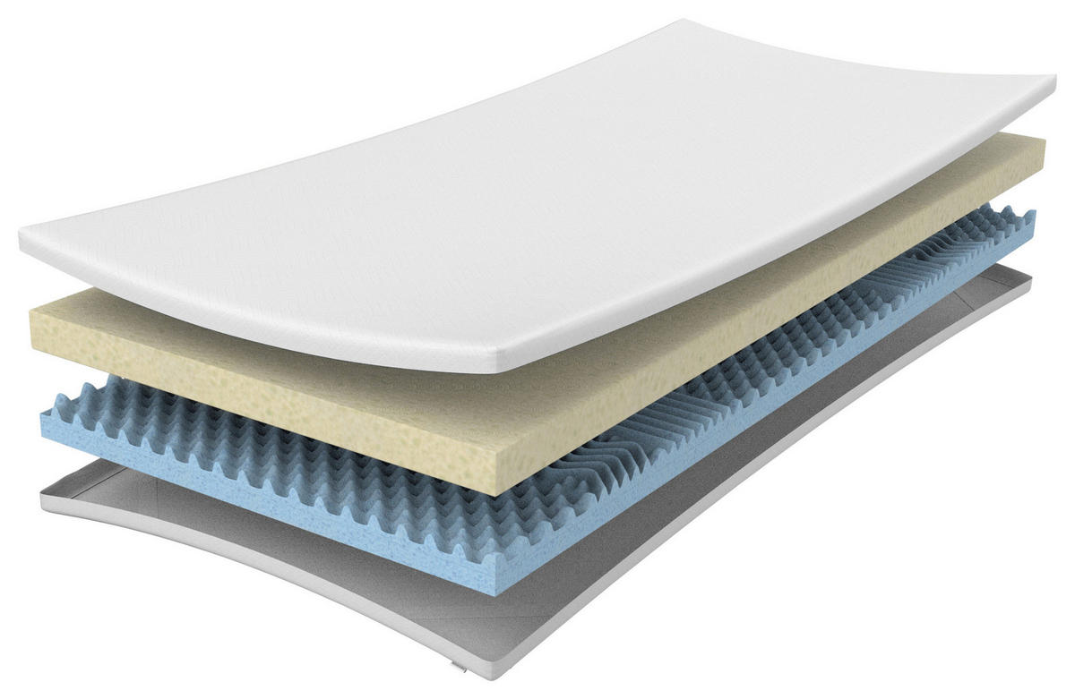 TOPPER 160/200 cm Höhe ca. 7 cm  - Weiß, Basics, Textil (160/200cm) - Chameo