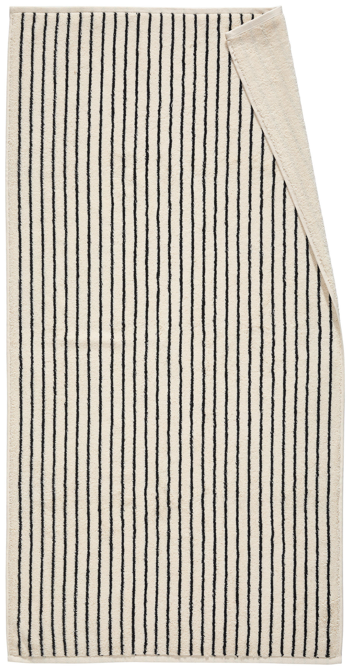 FROTTIERSET Schwarz, Ecru 5-teilig  - Ecru/Schwarz, KONVENTIONELL, Textil - Dieter Knoll