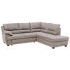 ECKSOFA in Mikrofaser Beige  - Beige/Schwarz, Design, Kunststoff/Textil (245/225cm) - Livetastic