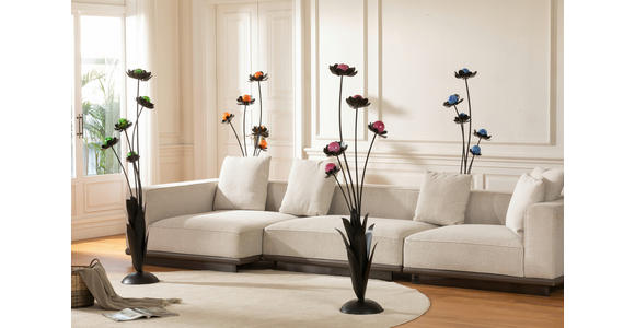 DEKOBLUME - Schwarz/Grün, Basics, Glas/Metall (46/164/36cm) - Ambia Home