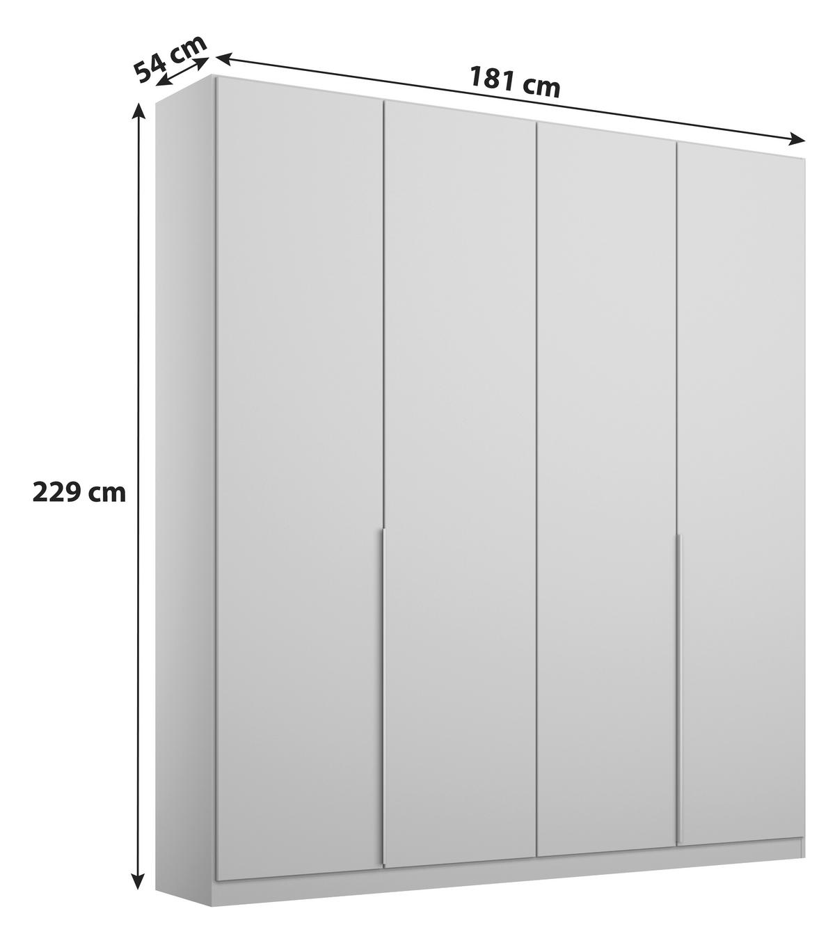 ORMAR S KLASIČNIM VRATIMA bijela   - bijela/boje aluminija, Moderno, drvni materijal/metal (181/229/54cm) - Modern Living