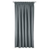 SCHLAUFENSCHAL  black-out (lichtundurchlässig)  140/245 cm   - Anthrazit, Basics, Textil (140/245cm)