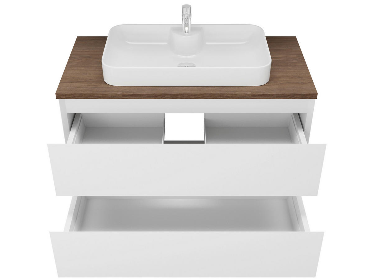 ELEMENT S UMIVAONIKOM  bijela  - bijela, Moderno, drvni materijal/keramika (90/60/48cm)