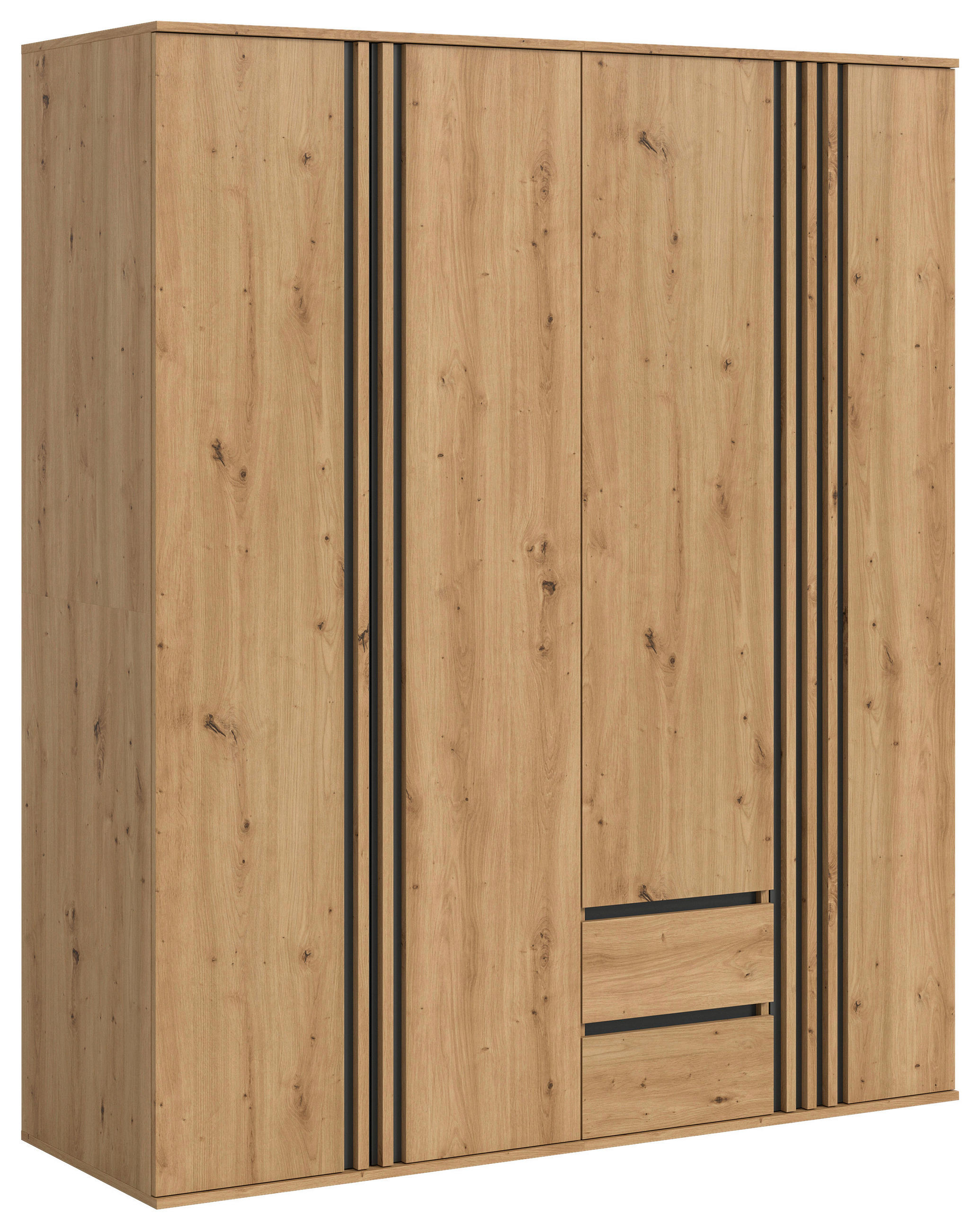 Livetastic ŠATNÍ SKŘÍŇ S OTOČNÝMI DVEŘMI, antracitová, dub artisan, 160/190/56 cm