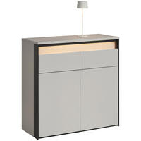 KOMMODE Komód  in 88/88/38 cm  - Beige/Schwarz, KONVENTIONELL, Holzwerkstoff (88/88/38cm) - Voleo