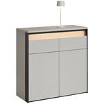 KOMMODE Komód  in 88/88/38 cm  - Beige/Schwarz, KONVENTIONELL, Holzwerkstoff (88/88/38cm) - Voleo