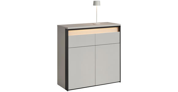 KOMMODE Komód, 88/88/38 cm, 2 Schublade(n)  - Beige/Schwarz, KONVENTIONELL, Holzwerkstoff (88/88/38cm) - Voleo